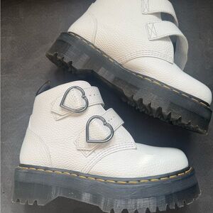 Dr. Martens White Leather Boots